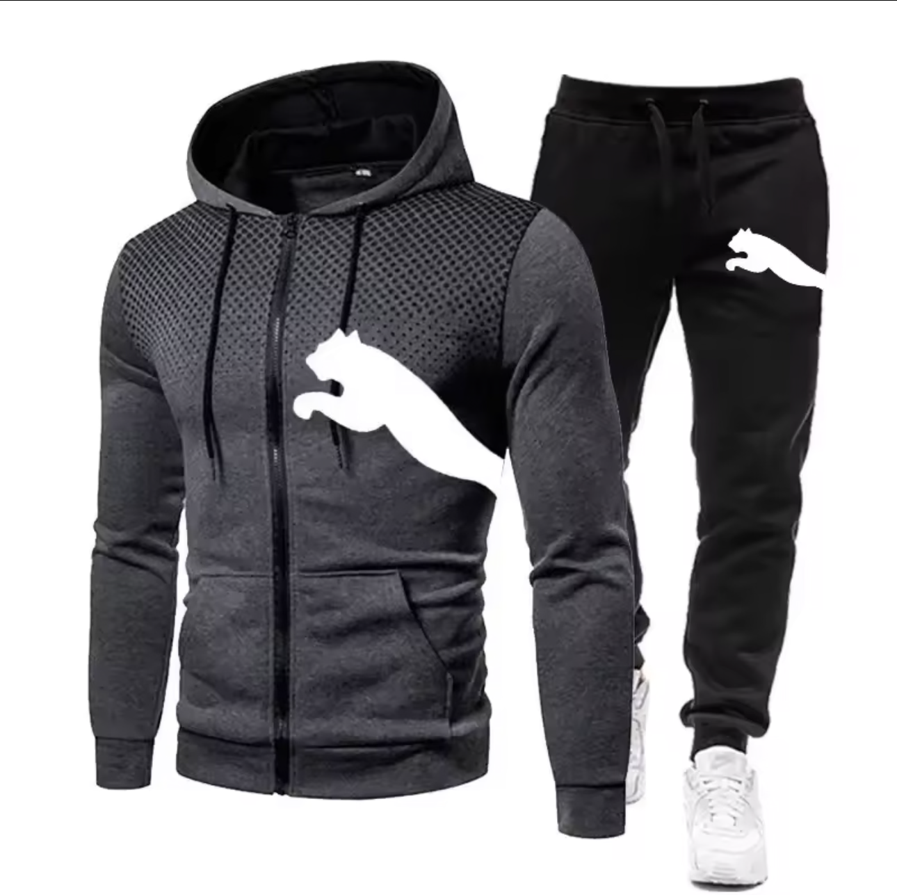 2026 Men's Autumn and Winter Hooded Sweatshirt Set, Hooded Sweatshirt + Pants Set, Sports Running Leisure Wear