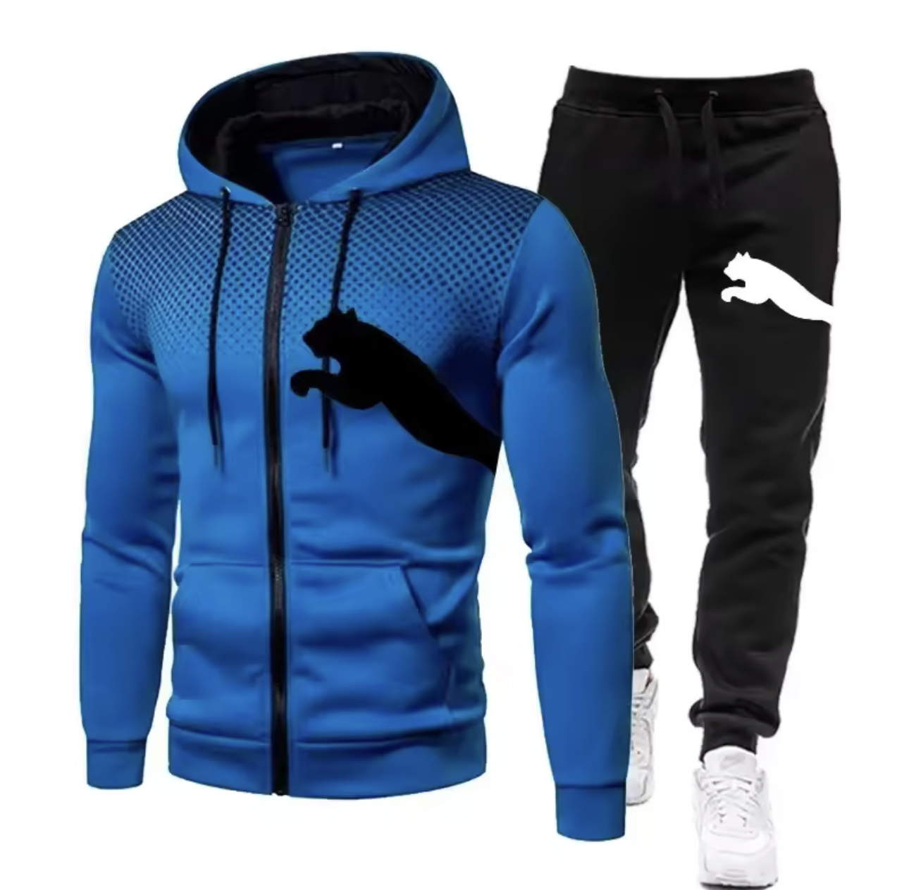 2026 Men's Autumn and Winter Hooded Sweatshirt Set, Hooded Sweatshirt + Pants Set, Sports Running Leisure Wear