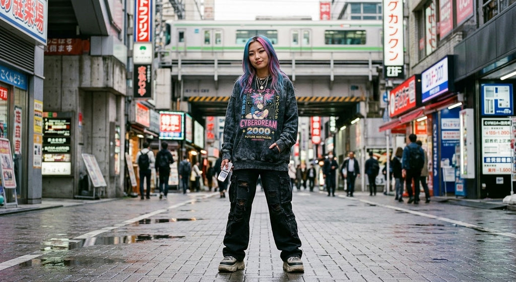 Cyberdream 2000 Oversized Y2K Graphic Hoodie