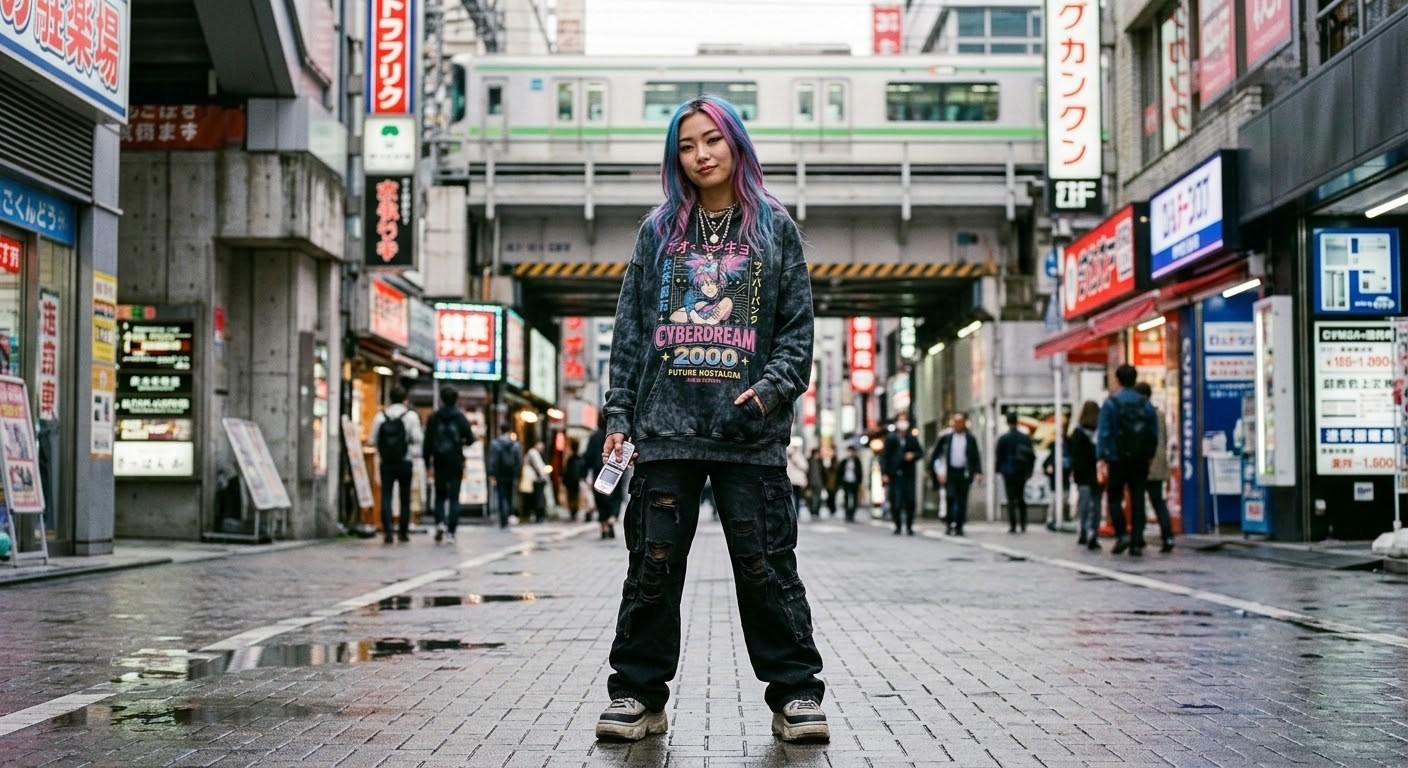 Cyberdream 2000 Oversized Y2K Graphic Hoodie