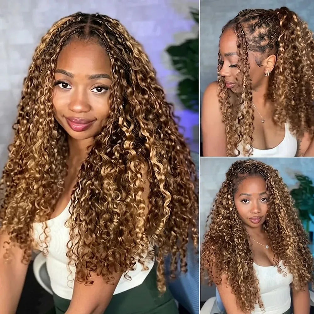 Highlight Miracle Knots Crochet Human Hair Extensions Burmese Curly Crochet Hair Braids Feather Human Crochet Hair For Braiding