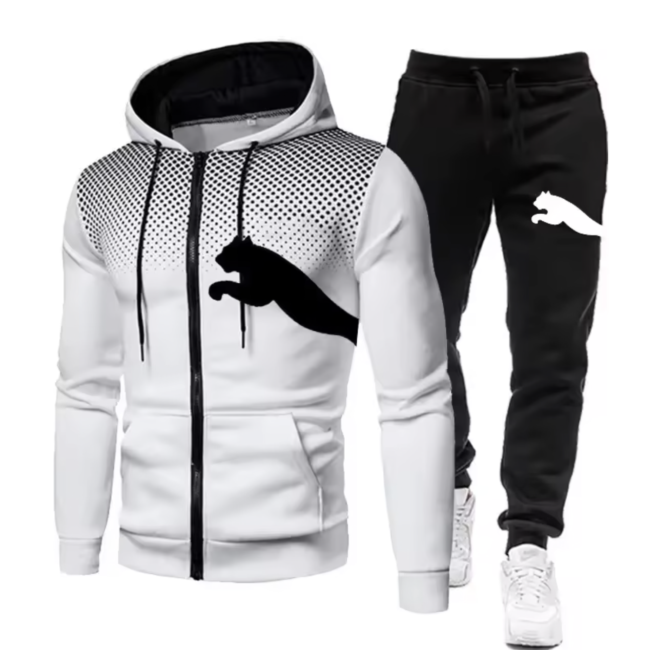 2026 Men's Autumn and Winter Hooded Sweatshirt Set, Hooded Sweatshirt + Pants Set, Sports Running Leisure Wear