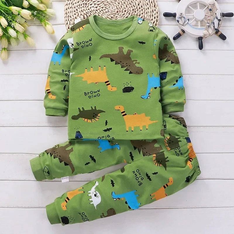 Kids Clothes Children Sets Children's Clothing Boys Girls Cotton Autumn Winter Clothing Pants Sleepwear Underwear Christmas Gift