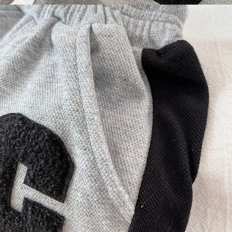 1Set Boys Girls Leisure Set Fashion Children Short Sleeve Shorts Sets Summer Kids Clothes Baby Tee Pants Solid Color Tracksuits