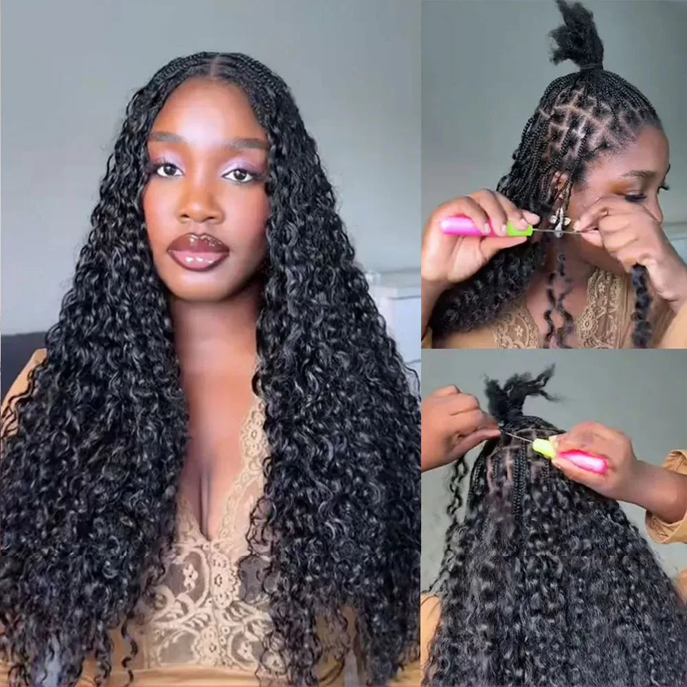 Miracle Knots Hair Feather Crochet Human Hair Crochet Braids Burmese Curly Crochet Hair Extension Feathered Human Crochet Hair