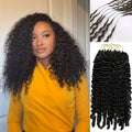 Miracle Knots Hair Feather Crochet Human Hair Crochet Braids Burmese Curly Crochet Hair Extension Feathered Human Crochet Hair