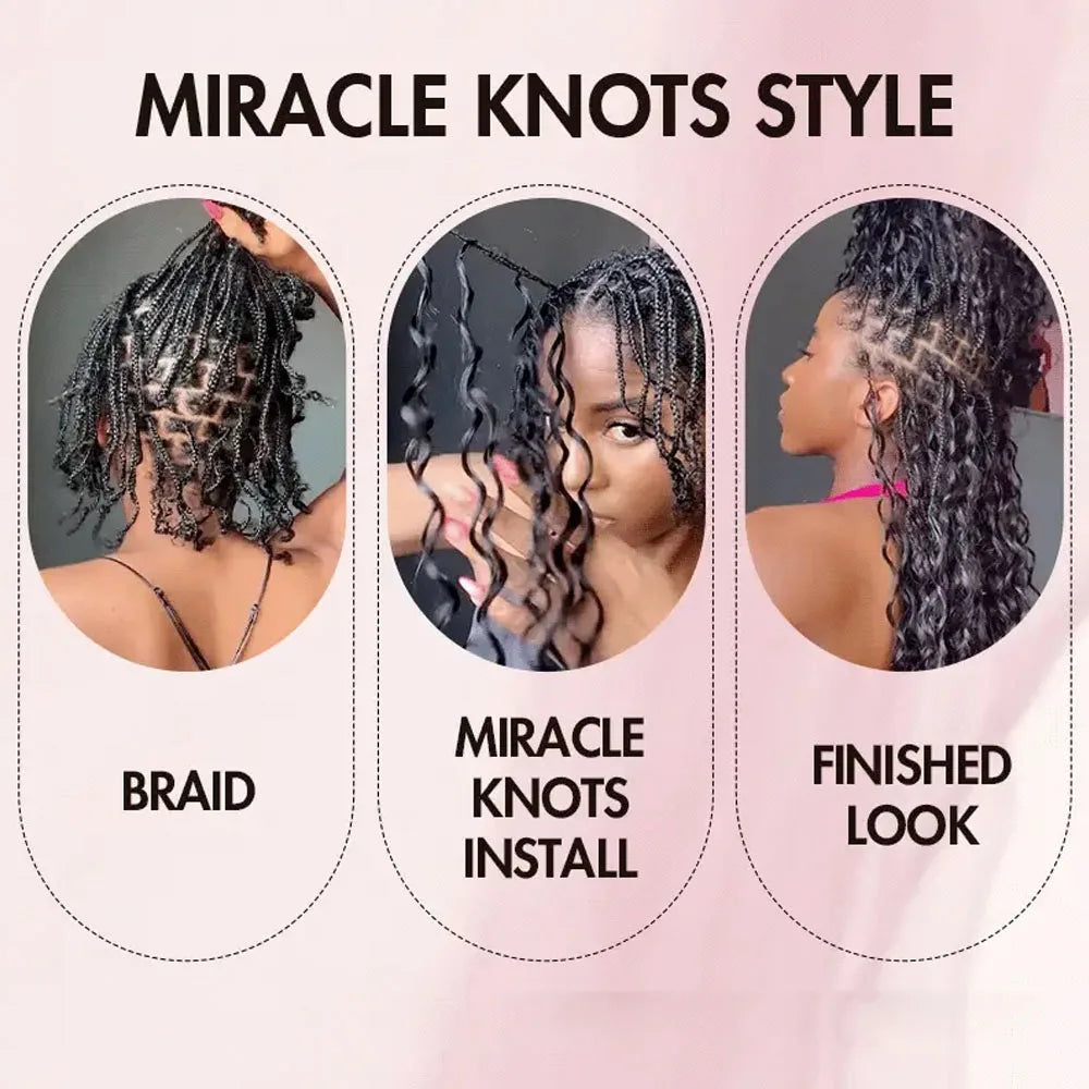 Miracle Knots Hair Feather Crochet Human Hair Crochet Braids Burmese Curly Crochet Hair Extension Feathered Human Crochet Hair