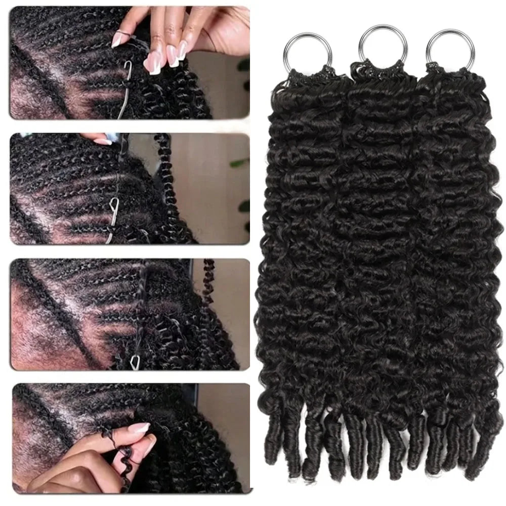 Miracle Knots Hair Feather Crochet Human Hair Crochet Braids Burmese Curly Crochet Hair Extension Feathered Human Crochet Hair