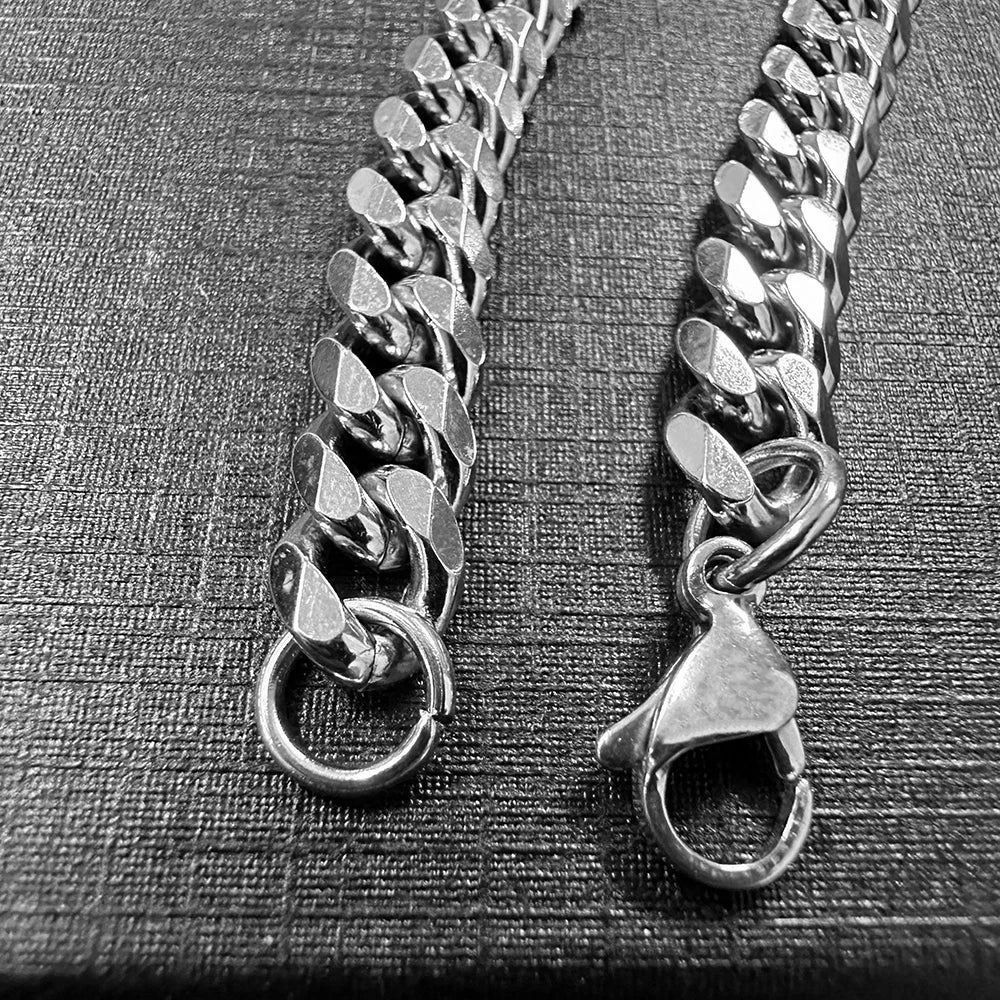Blingminer In High Quality 316L Stainless Steel Bracelets For Men Women No Fade NK Chain Goth Jewelry Free Shipping