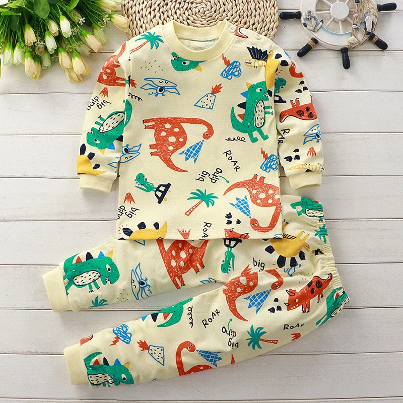 Kids Clothes Children Sets Children's Clothing Boys Girls Cotton Autumn Winter Clothing Pants Sleepwear Underwear Christmas Gift