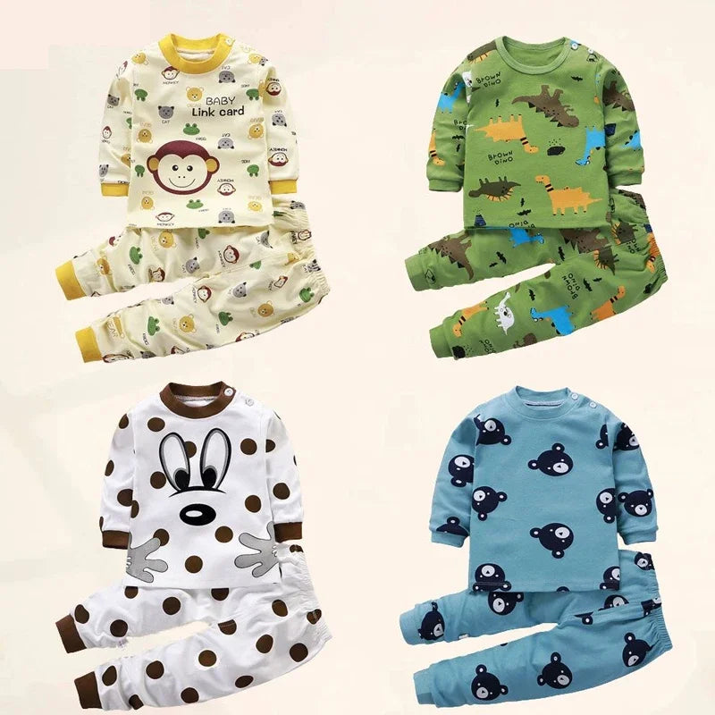 Kids Clothes Children Sets Children's Clothing Boys Girls Cotton Autumn Winter Clothing Pants Sleepwear Underwear Christmas Gift